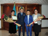 Шымкентский школьник получил медаль от министра внутренних дел