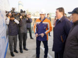 Премьер-министру РК показали стройку в Туркестане