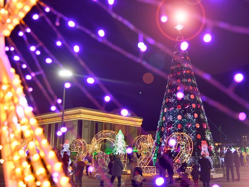 Новогоднее украшение Шымкента обошлось бюджету в 20 млн тенге
