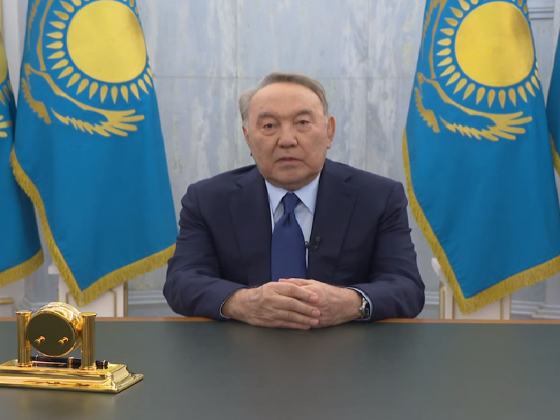Первый Президент Казахстана Нурсултан Назарбаев записал видеообращение
