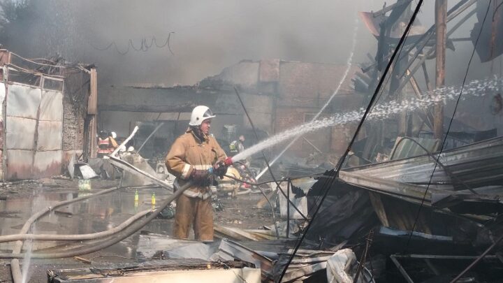 Общая площадь пожара в Шымкенте составила 800 м2