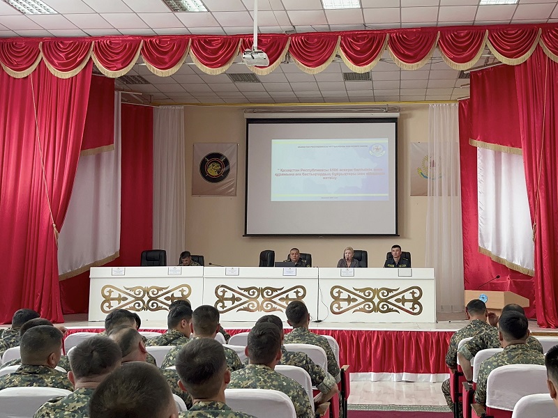 В Шымкенте с военнослужащими провели встречу по профилактике наркомании