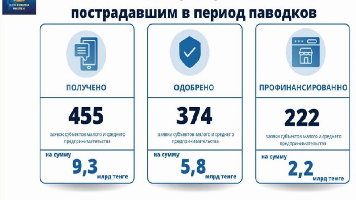 Одобрено 82,1% заявок предпринимателей на возмещение ущерба от паводков