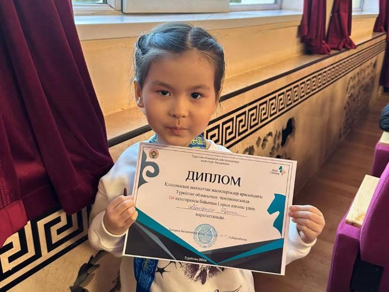 6-летняя шахматистка из Жетысая представит Казахстан на чемпионате мира