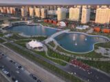 Новый парк с искусственным озером открыли в Туркестане