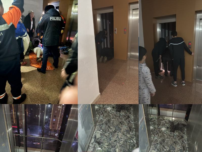 Лифт упал в элитном жилом комплексе Шымкента