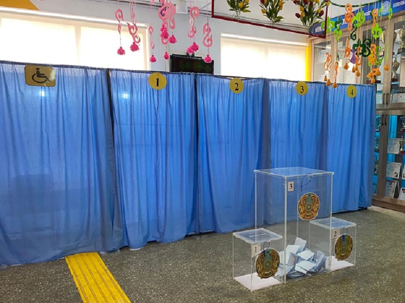 По данным в 14.00 на участки референдума в Шымкенте пришли 58,24% избирателей