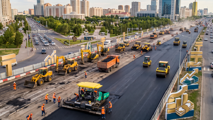 5 крупнейших компаний, которые строят дороги в Шымкенте