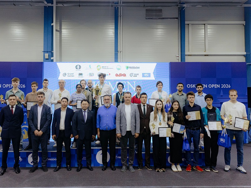 В Усть-Каменогорске завершился шахматный фестиваль «Oskemen Open 2026»