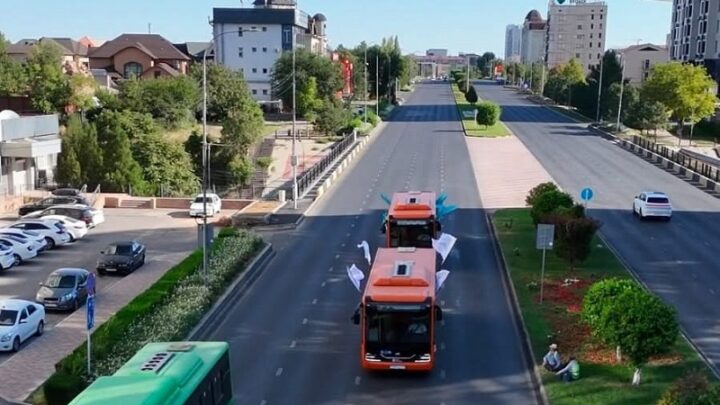 Прийти на выборы шымкентцев призывает автокараван