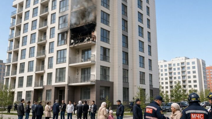 19 человек эвакуировали в Шымкенте из-за пожара