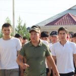 Первая команда призывников из Туркестанской области отправилась на службу в Астану